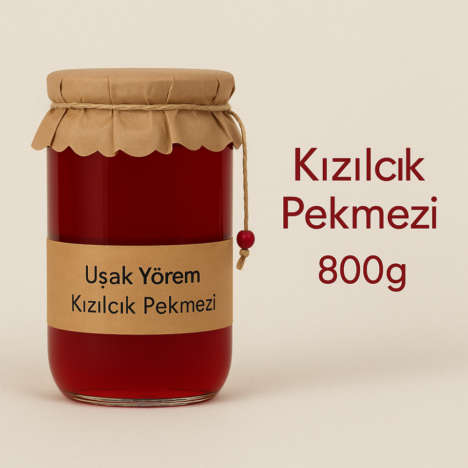 Kızılcık Pekmezi 800g Uşak Yörem
