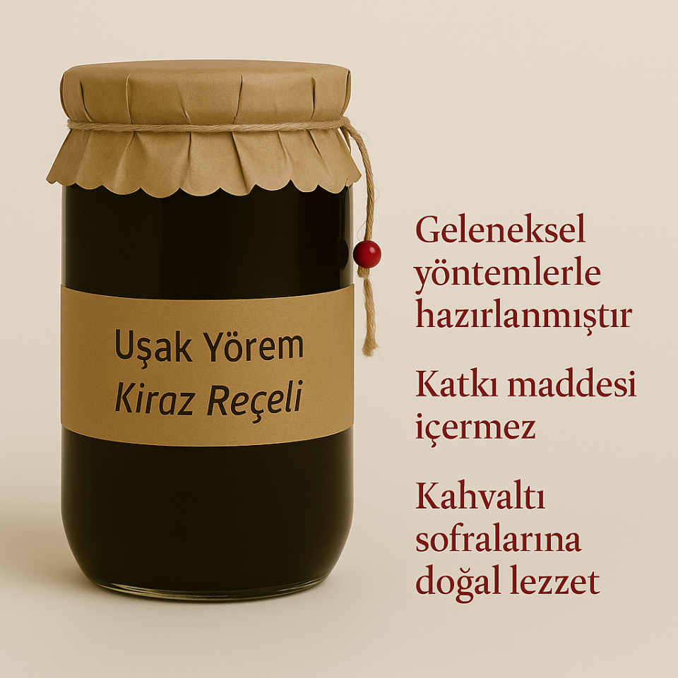 Kiraz Reçeli 800g Uşak Yörem