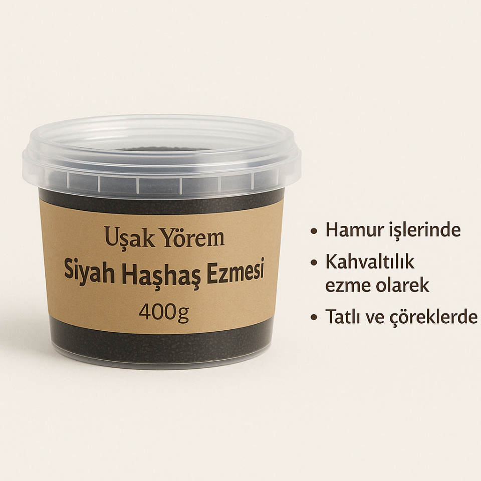 Haşhaş Ezmesi (siyah) 400g Uşak Yörem