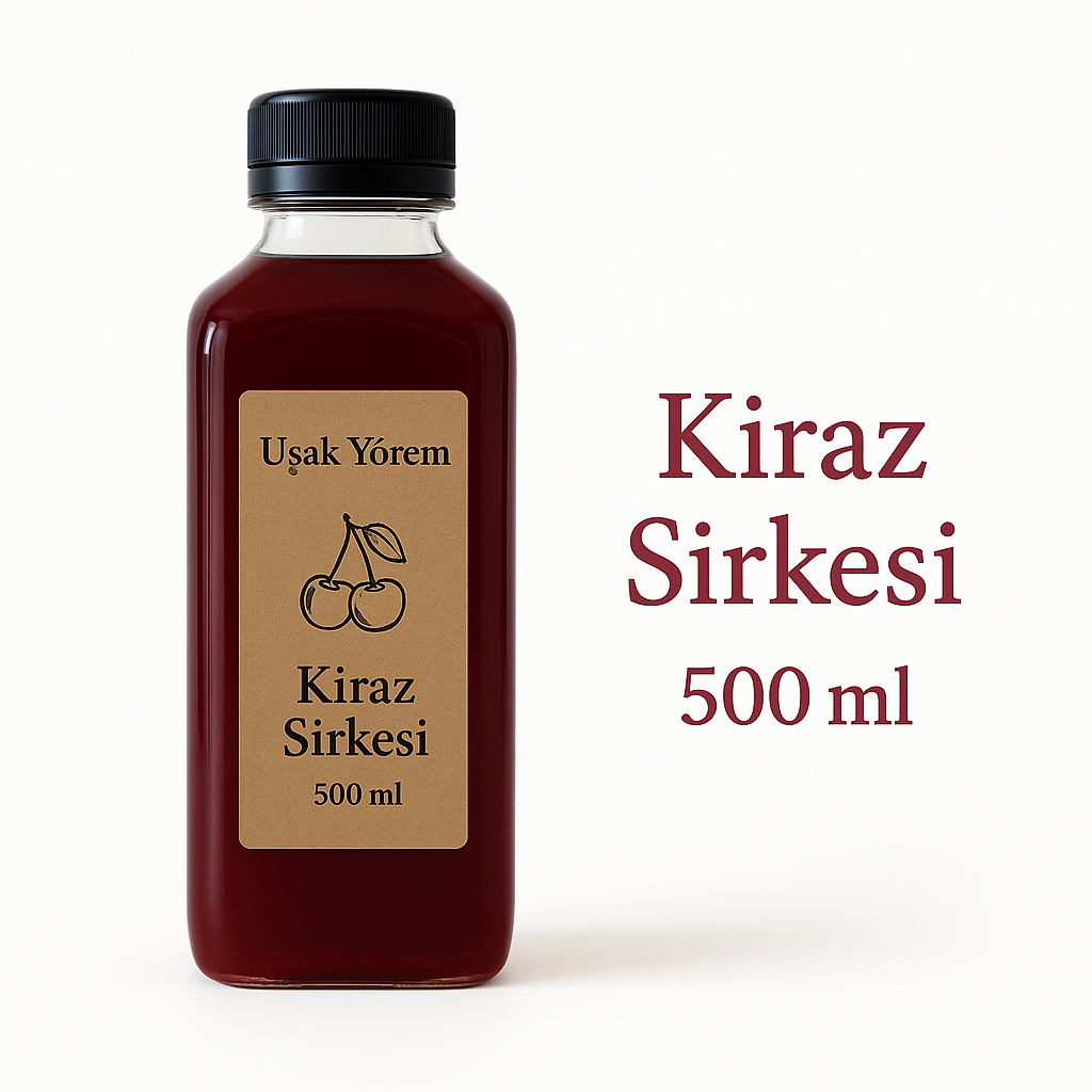 Kiraz Sirkesi 500 ml Ev Yapımı Uşak Yörem