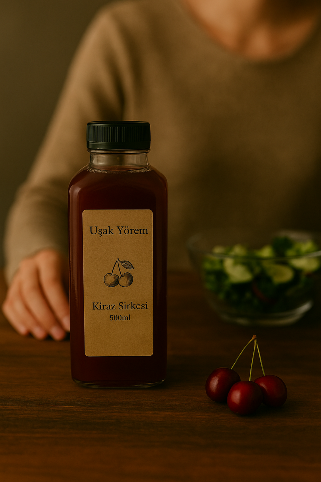 Kiraz Sirkesi 500 ml Ev Yapımı Uşak Yörem