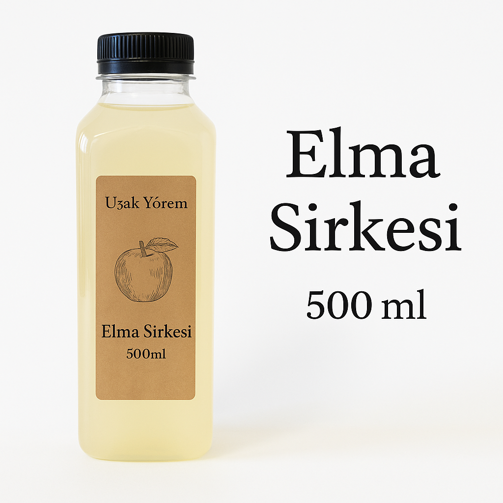 Elma Sirkesi 500 ml Ev Yapımı Uşak Yörem