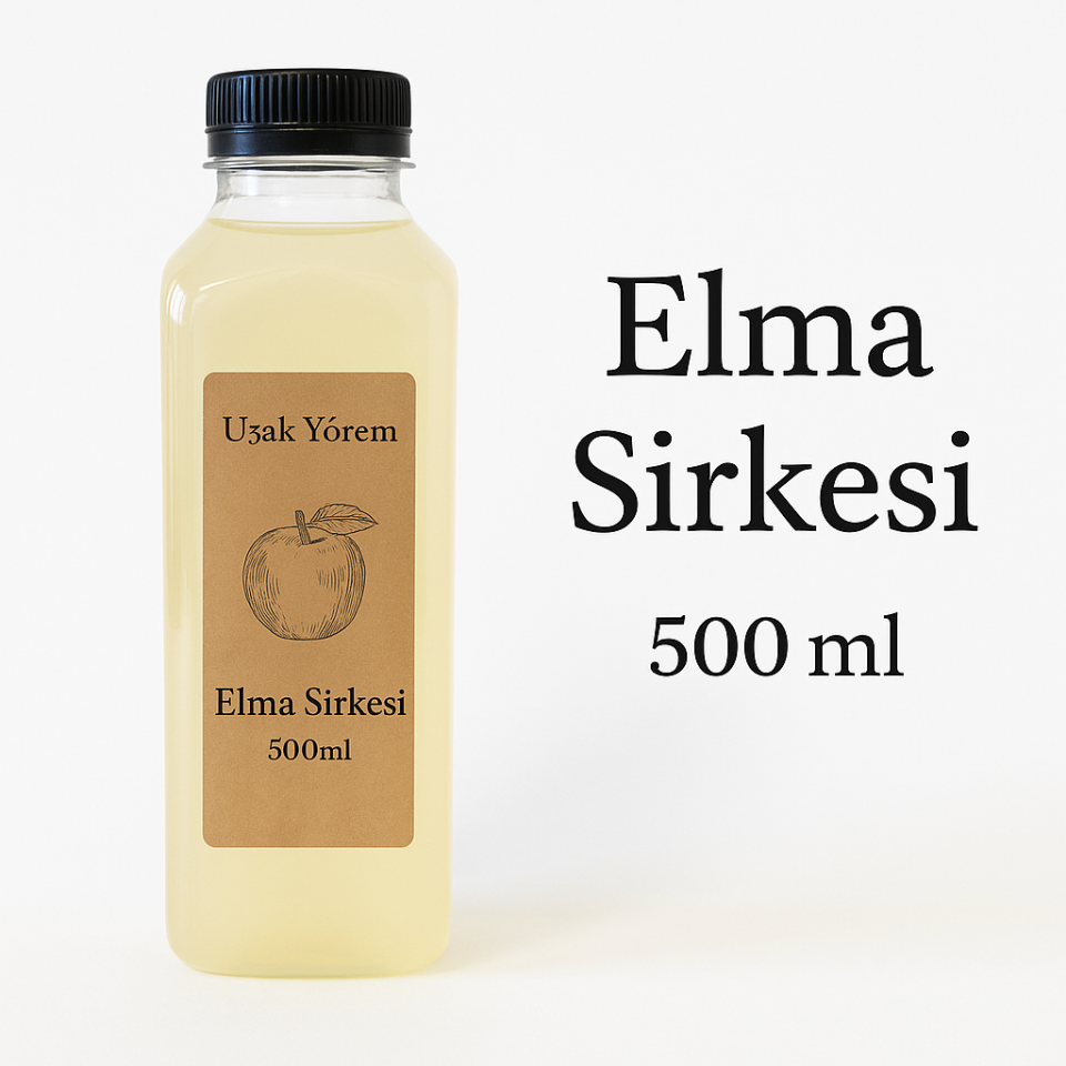 Elma Sirkesi 500 ml Ev Yapımı Uşak Yörem
