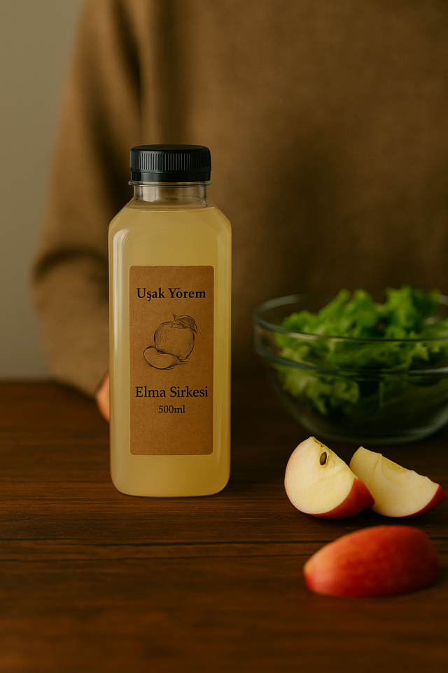 Elma Sirkesi 500 ml Ev Yapımı Uşak Yörem
