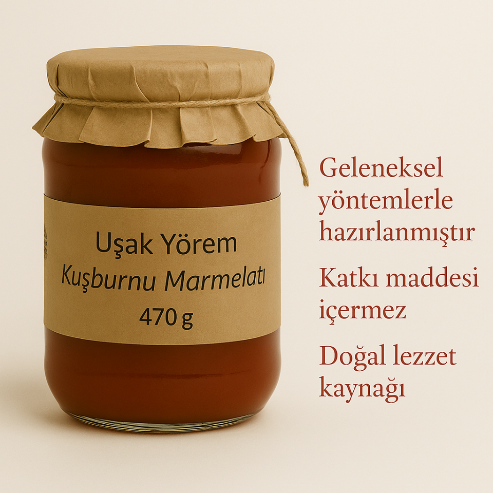 Kuşburnu Marmelatı 470 gram  Uşak Yörem