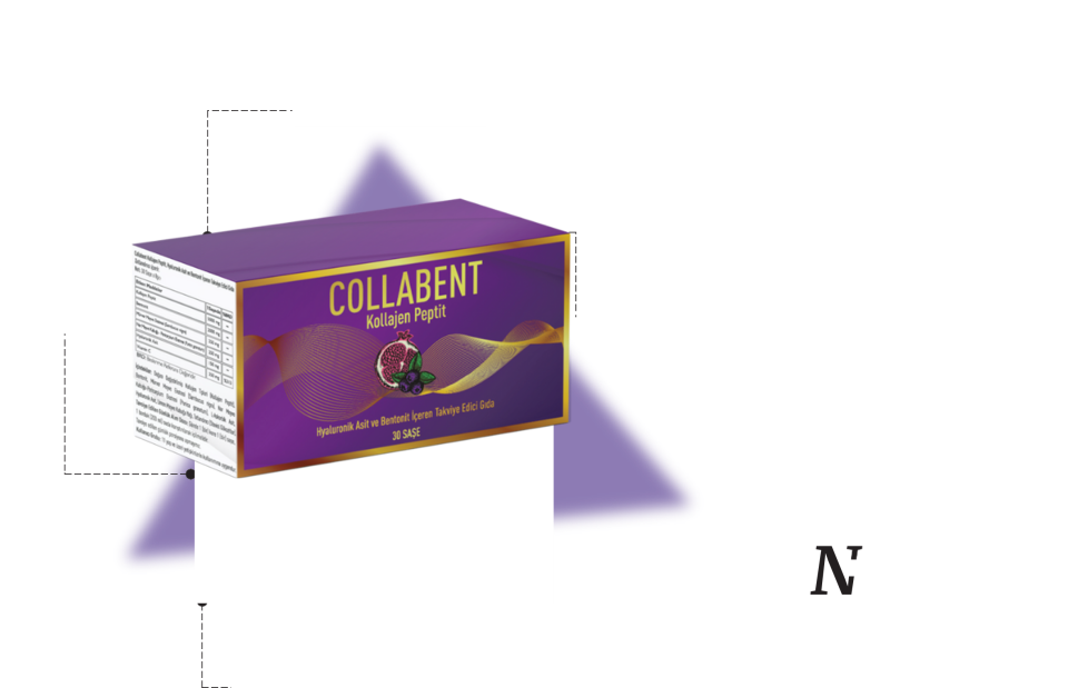 Collabent Hyaluronik Asit ve Bentonit İçeren Takviye Edici Gıda 15 Şaşe