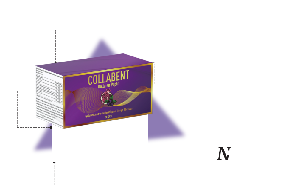Collabent Hyaluronik Asit ve Bentonit İçeren Takviye Edici Gıda 15 Şaşe