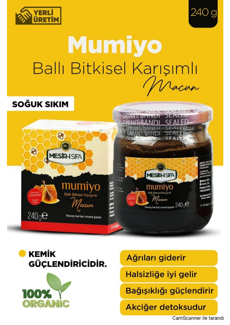 Mumiyo Ballı Bitkisel Macun 240 Gram