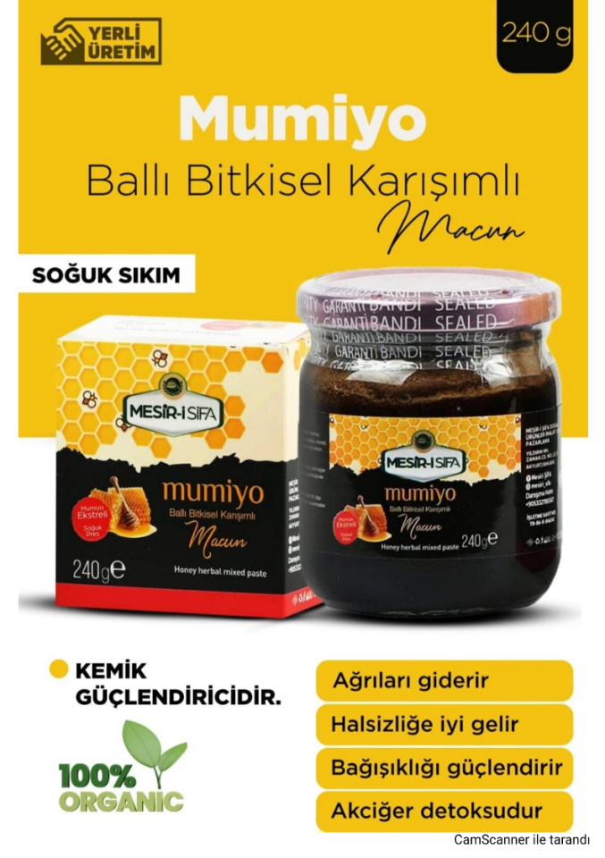 Mumiyo Ballı Bitkisel Macun 240 Gram
